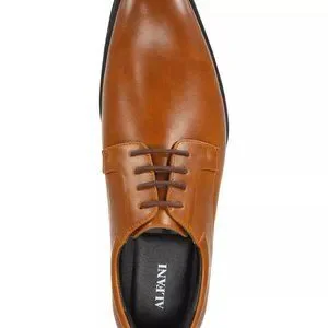 ALFANI Andrew Dark Tan Alfani Mens Andrew Plain Toe Derbys Color Dark Tan Size 11.5  main image 3